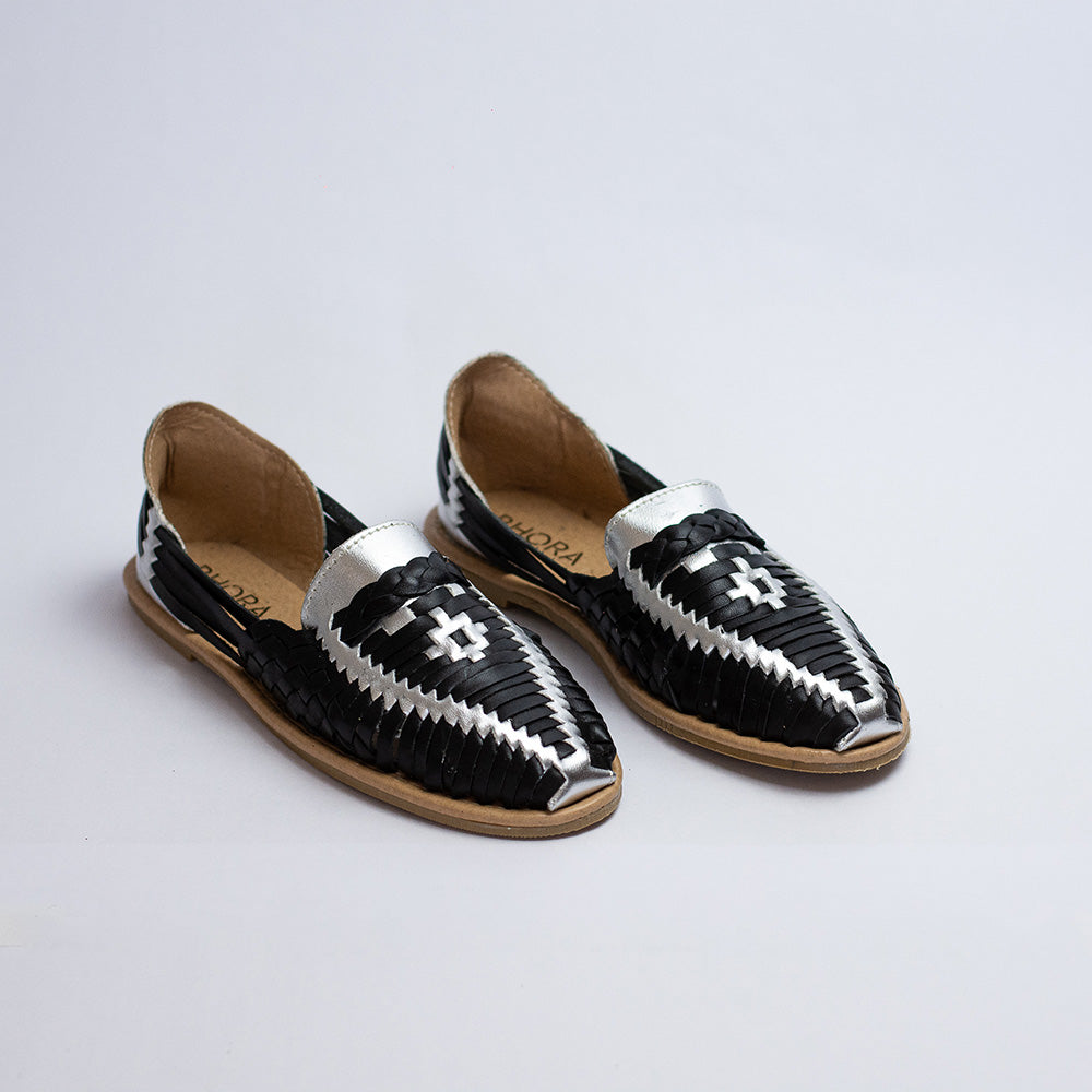 Zapato / Julieta Negro y Plateado
